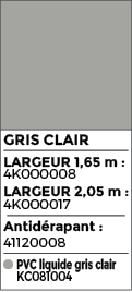 Revêtement de piscine en PVC armé CGT ALKOR AQUASTONE 3D de couleur gris clair