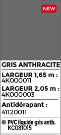 Revêtement de piscine en PVC armé CGT ALKOR AQUASTONE 3D de couleur gris anthracite