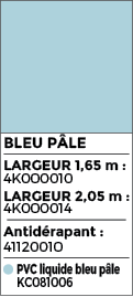 Revêtement de piscine en PVC armé CGT ALKOR AQUASTONE 3D de couleur bleu pâle
